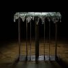 Console "Time" Rasty iron and glass