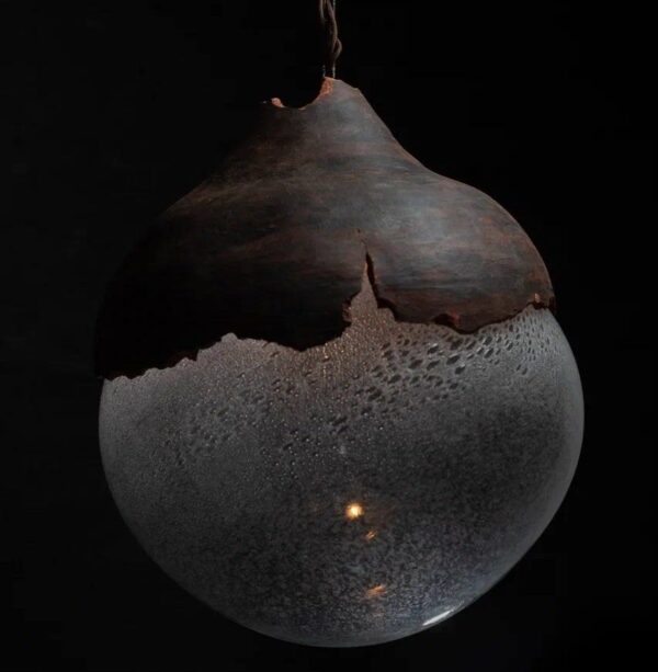 Lamp. Ceramics and glass