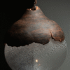 Lamp. Ceramics and glass