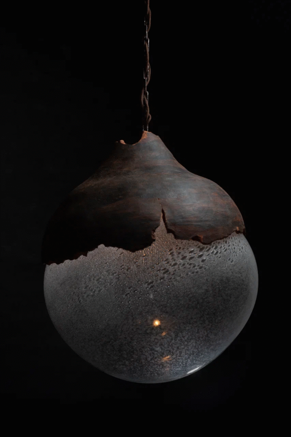 Lamp. Ceramics and glass