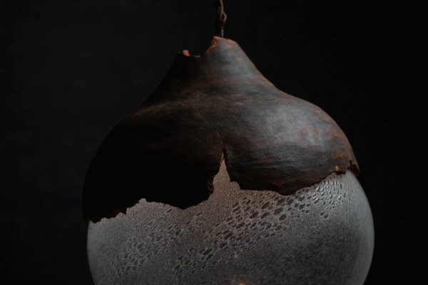 Lamp. Ceramics and glass