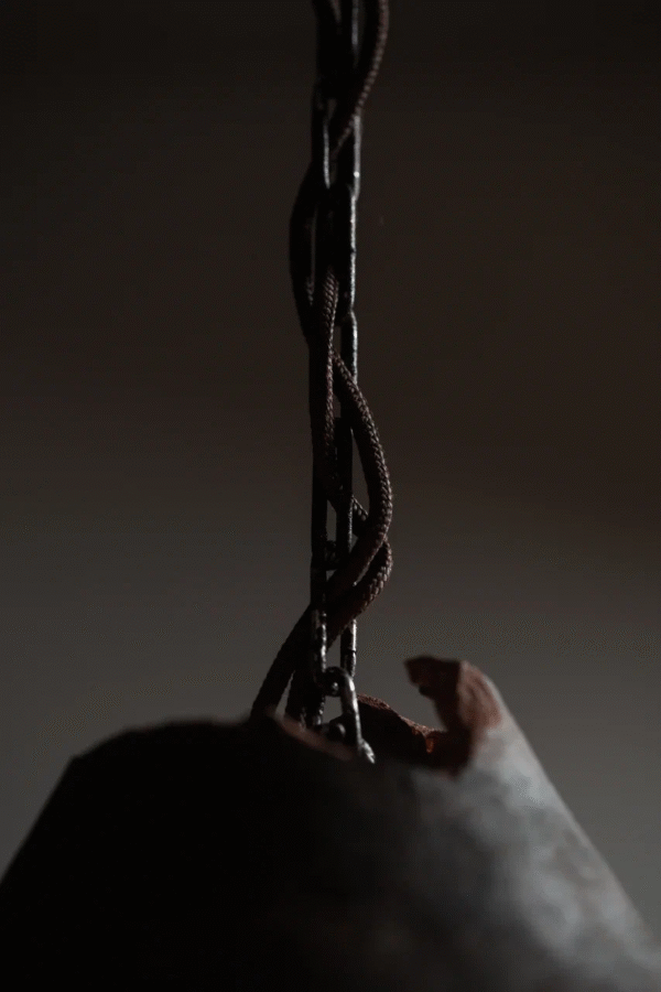 Lamp. Ceramics and glass