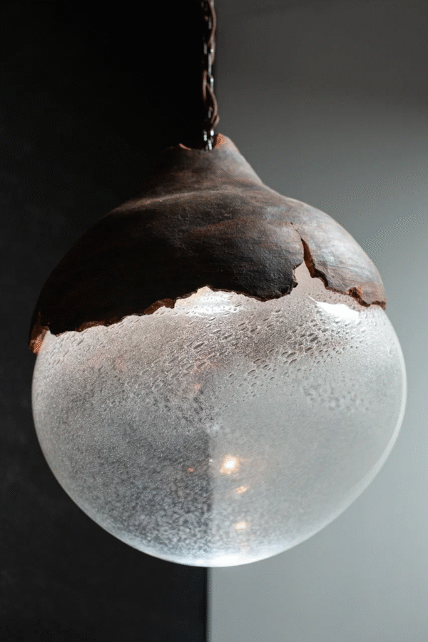 Lamp. Ceramics and glass