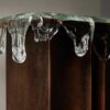 Console "Time" Rasty iron and glass
