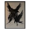 120-80 cm. black frame