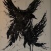 120-80 cm. black frame