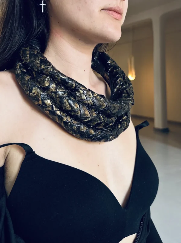 Necklace Golden snake