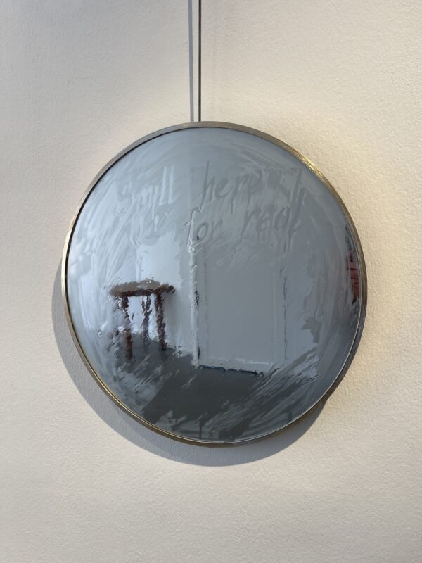 Smile here for Real - circle mirror - 50 cm