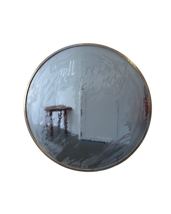 Smile here for Real - circle mirror - 50 cm