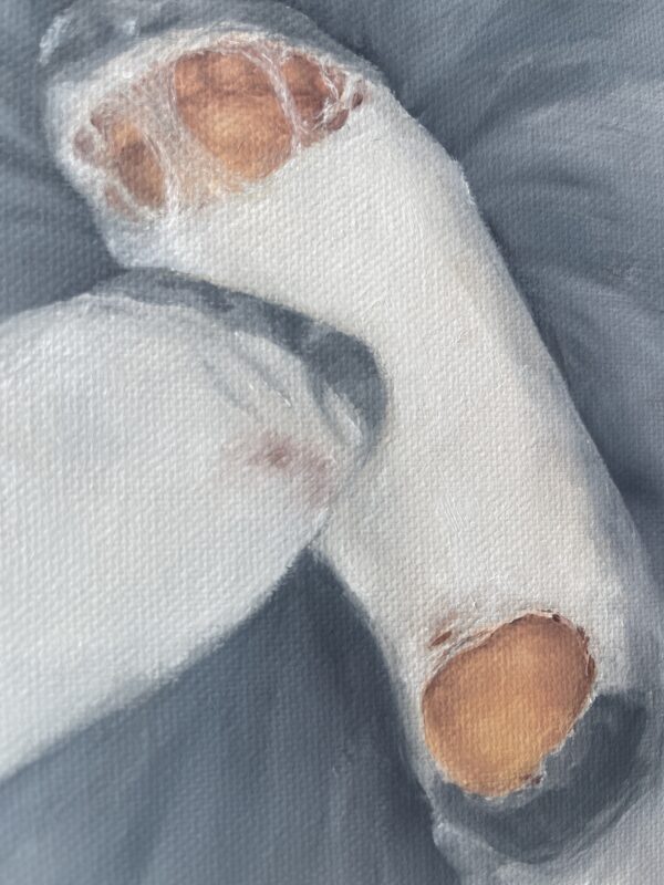 Collection of Torn Socks ( 3 Oil paintings)