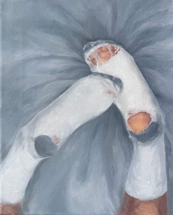 Collection of Torn Socks ( 3 Oil paintings)