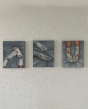 IMG_7338 Collection of Torn Socks ( 3 Oil paintings)