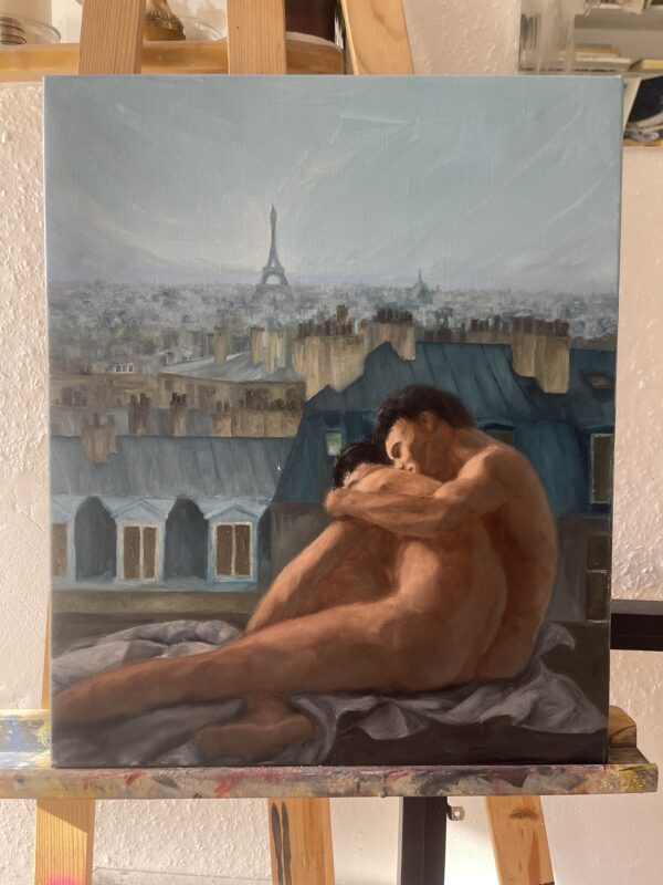 Love over the City  (Oil painting)