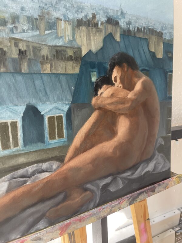 Love over the City  (Oil painting)