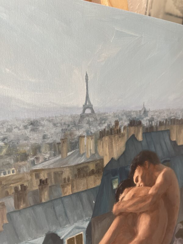 Love over the City  (Oil painting)
