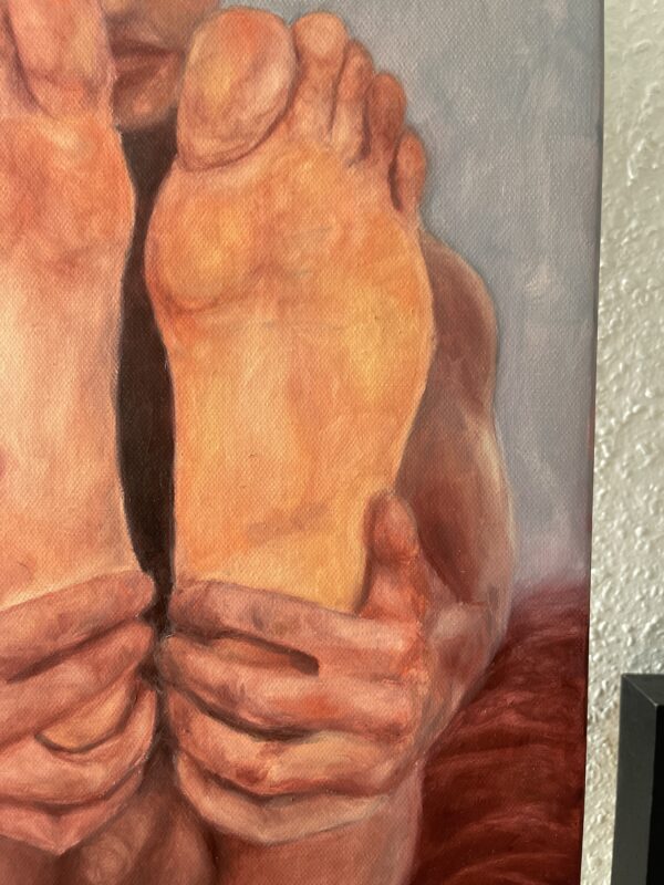 Hold my feet (Oil painting)