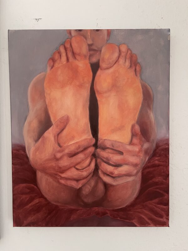 Hold my feet (Oil painting)
