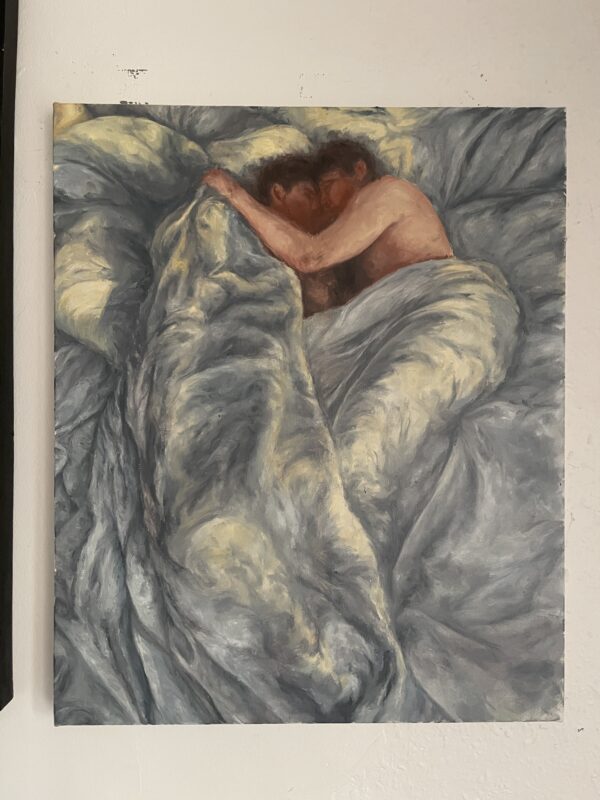 Berlin. Lets wake up Together  (Oil painting)