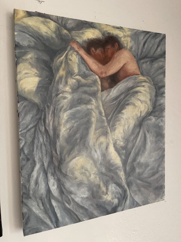 Berlin. Lets wake up Together  (Oil painting)
