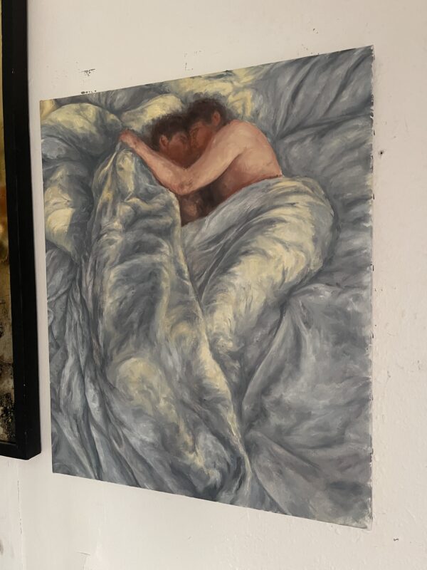 Berlin. Lets wake up Together  (Oil painting)