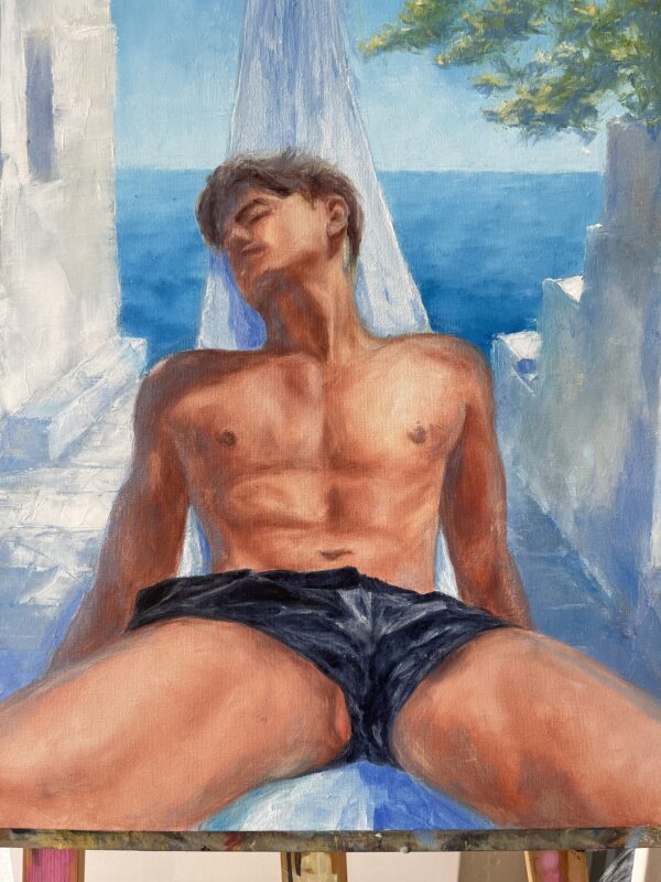 Day in Mykonos (Oil painting) - Copy