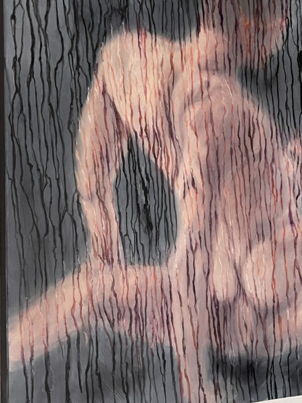 Touch glass 73*60cm (Oil painting)